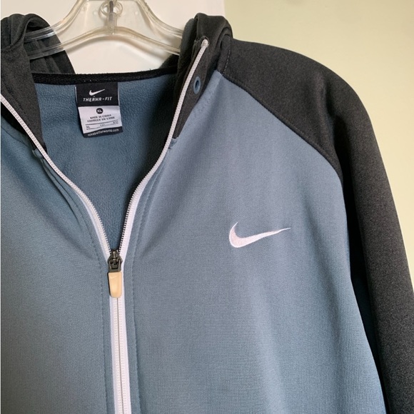 Nike Mens Therma-Fit Blue & Gray Full-Zip Long Sleeve Elite Hoodie. Size XL - Picture 4 of 12